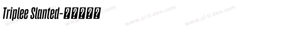 Triplee Slanted字体转换